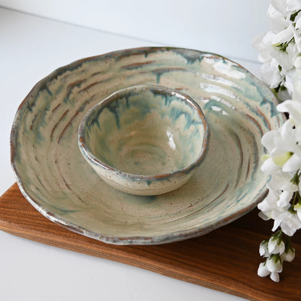 Etta B Pottery Chip & Queso Bowl