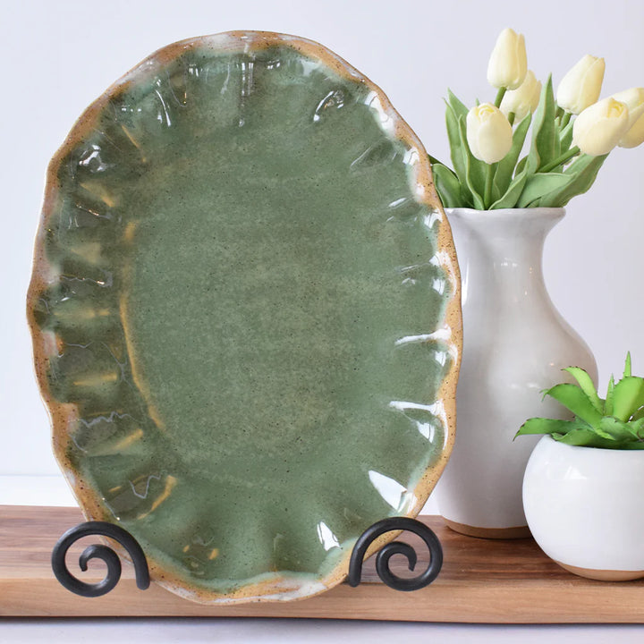 Etta B Pottery Fluttered Oval Platter