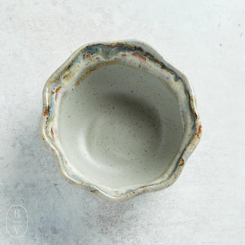 Etta B Pottery Ruffled Salsa Bowl