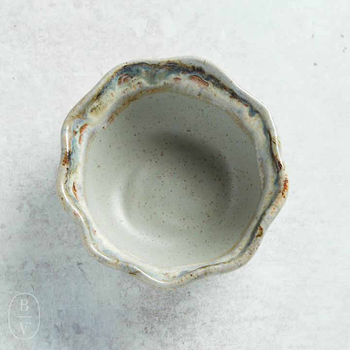 Etta B Pottery Ruffled Salsa Bowl