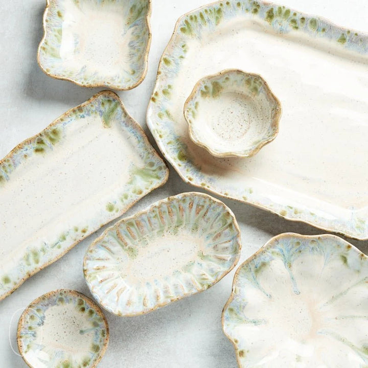 Etta B Pottery Ruffled Spoon Rest