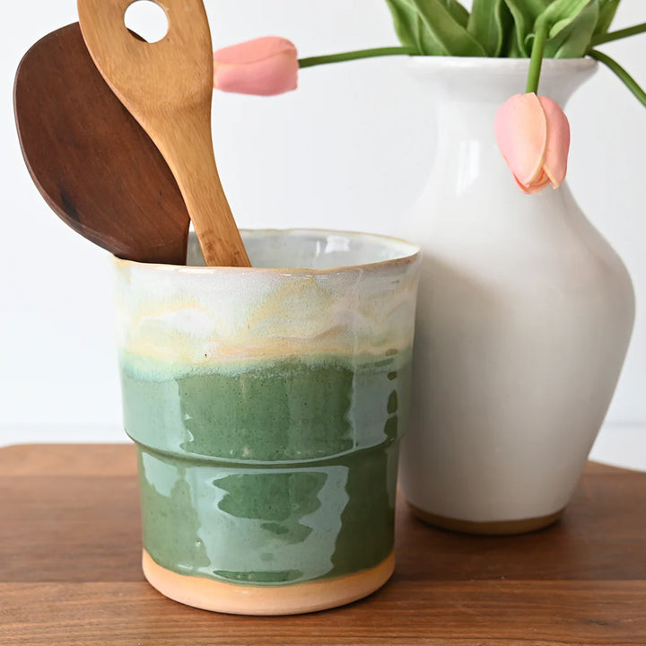 Etta B Pottery Farmhouse Utensil Crock