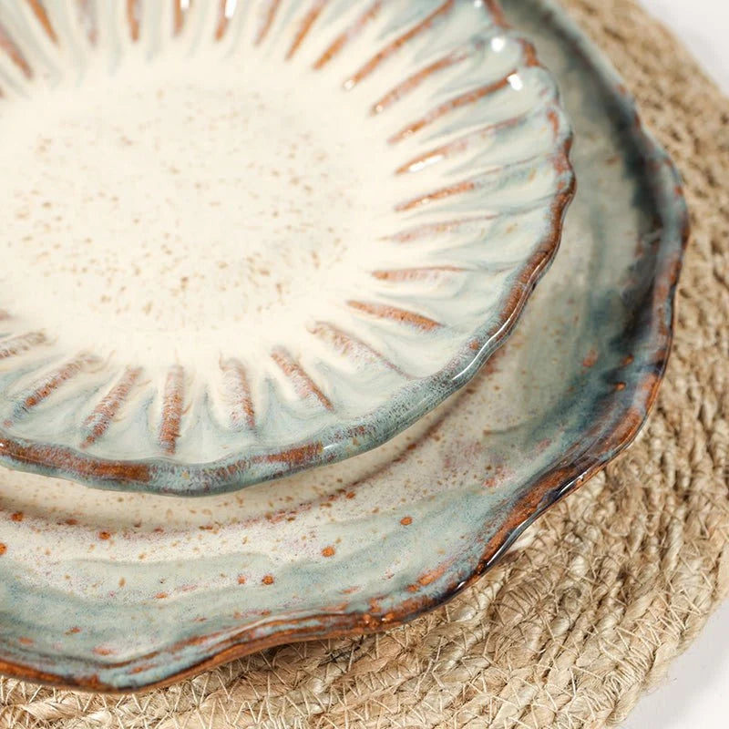 Etta B Pottery Ruffled Sauce Dish