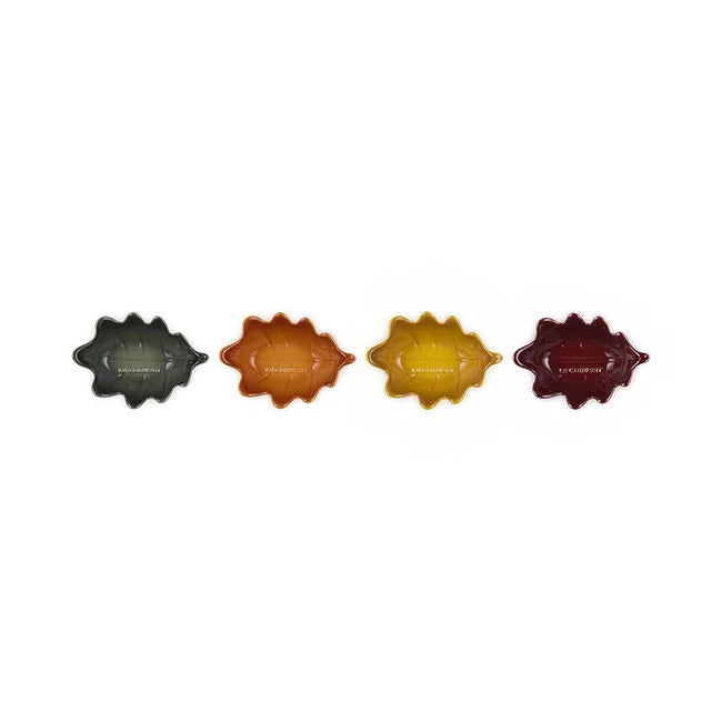 Mini French Oak Leaf Bowls, Set of 4