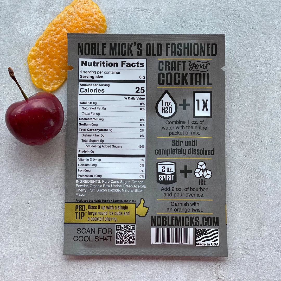 Noble Mick's Single Serve Old Fashioned