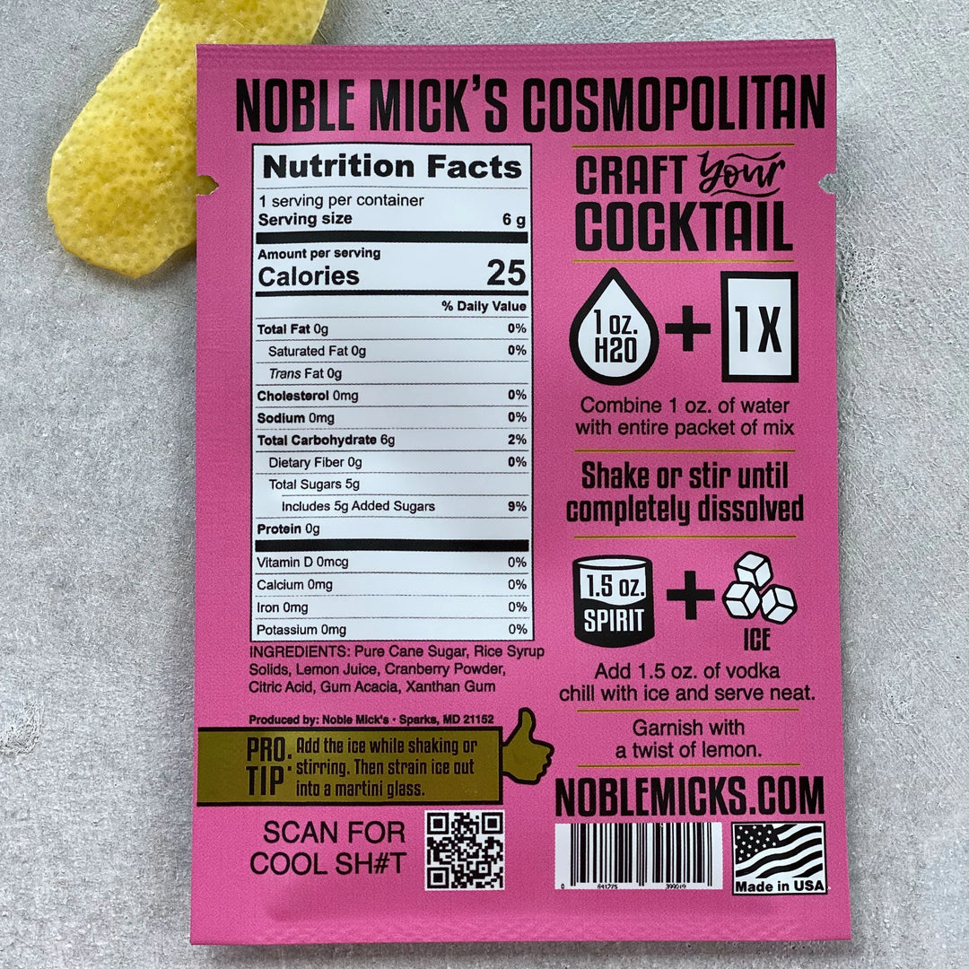 Noble Mick's Single Serve Cosmopolitan