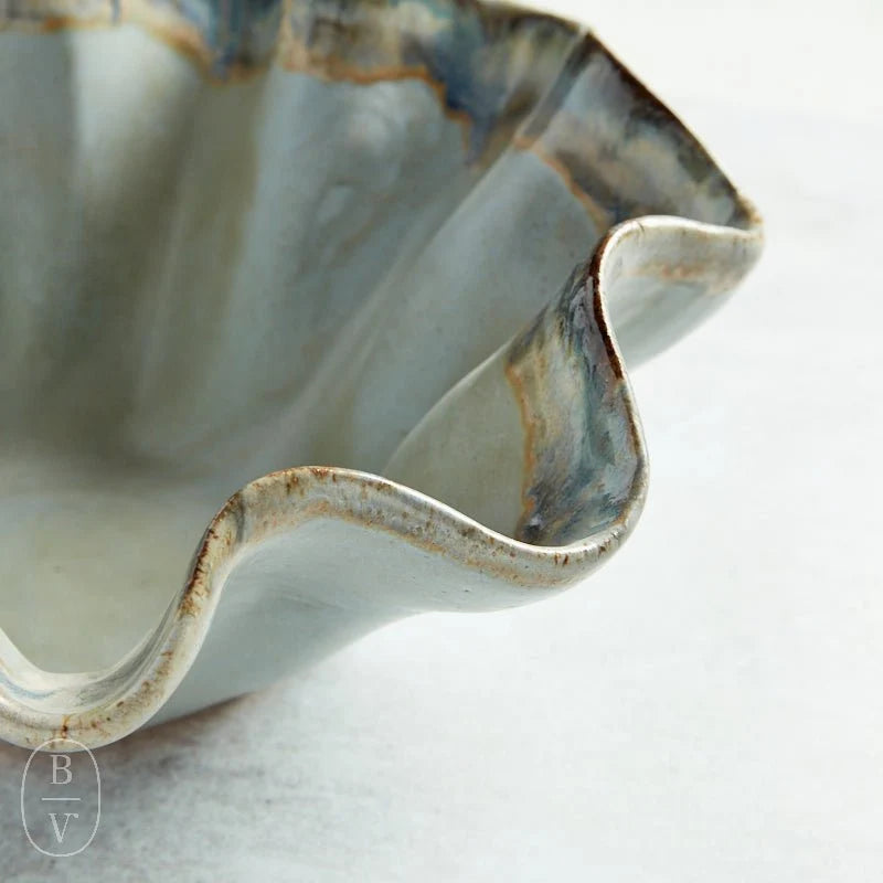 Etta B Pottery Ruffled Sauce Dish