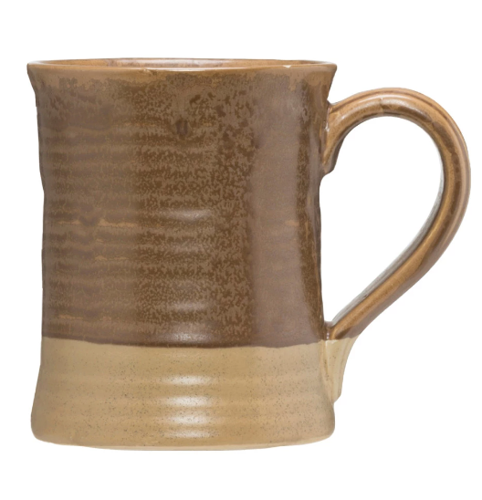 Stoneware Mug with Glaze, 4 Colors