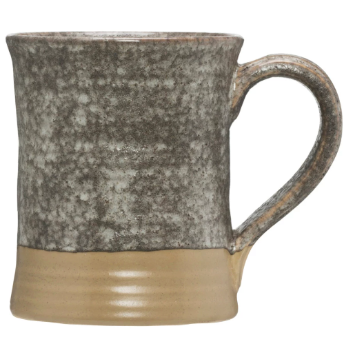 Stoneware Mug with Glaze, 4 Colors