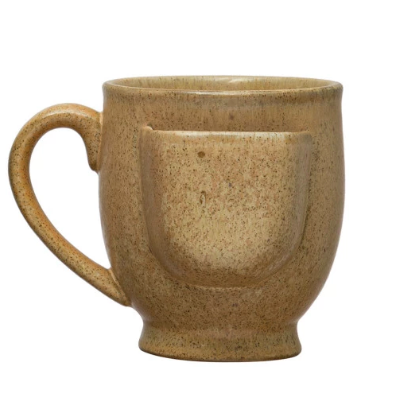 Stoneware Mug w/Tea Bag Holder