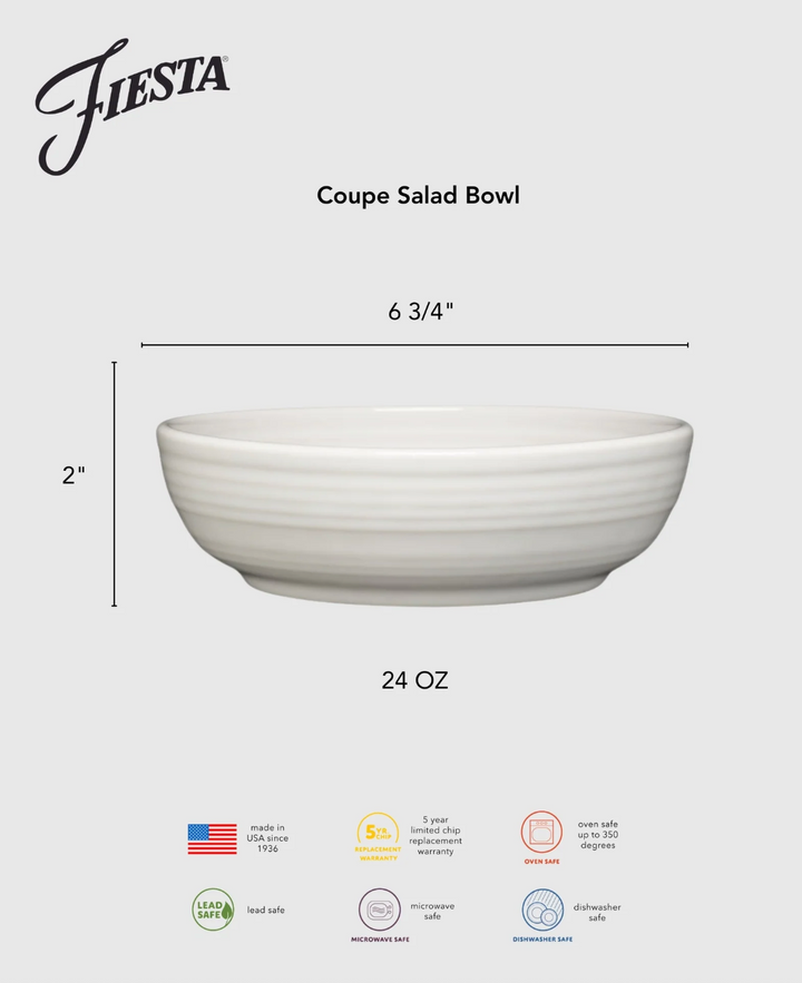 Fiestaware Coupe 6.75" Salad Bowl 24oz
