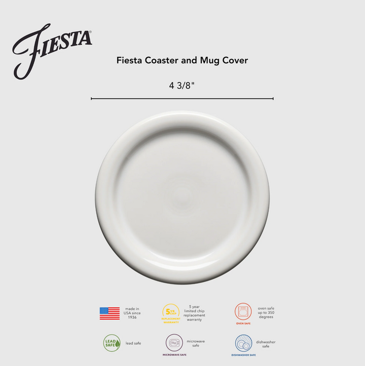 Fiestaware Vibrant 4 3/8" Coaster and Mug Cover