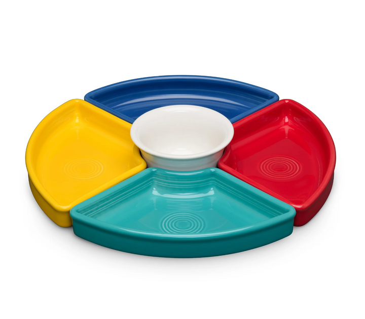 Fiestaware Vibrant 5-Piece Mixed Colors Entertaining Set 8 1/5"