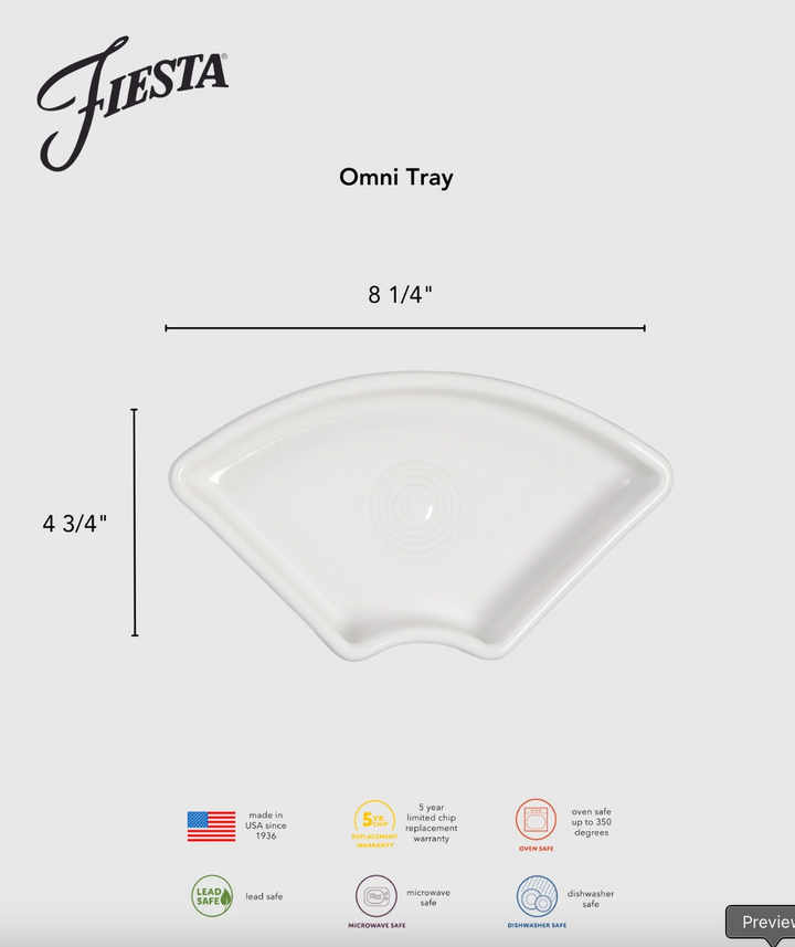 Fiestaware Vibrant 5-Piece Mixed Colors Entertaining Set 8 1/5"