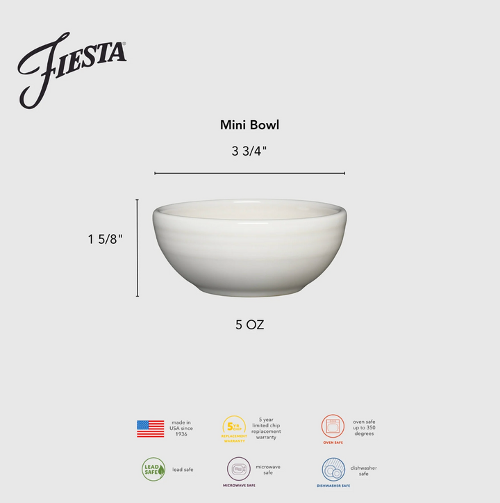 Fiestaware 3 3/4" Mini Bowl, 5oz