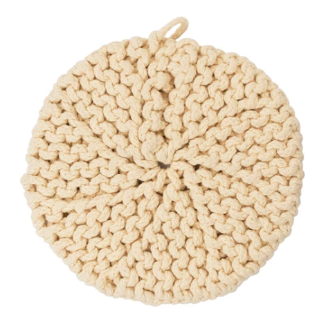 8" Round Cotton Crochet Pot Holder