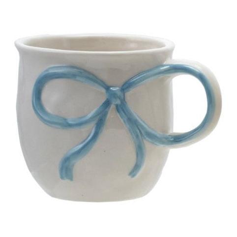 18 oz. Stoneware Mug with Bow Handle