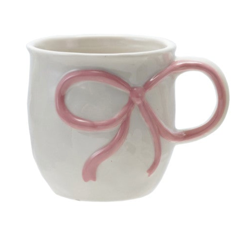 18 oz. Stoneware Mug with Bow Handle