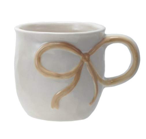18 oz. Stoneware Mug with Bow Handle