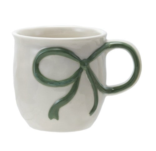 18 oz. Stoneware Mug with Bow Handle