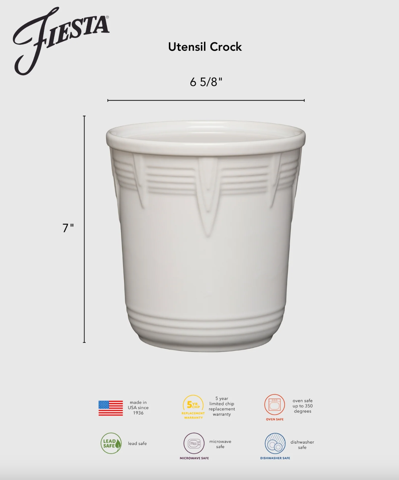 FiestaWare Utensil Crock - Thumbnail 4
