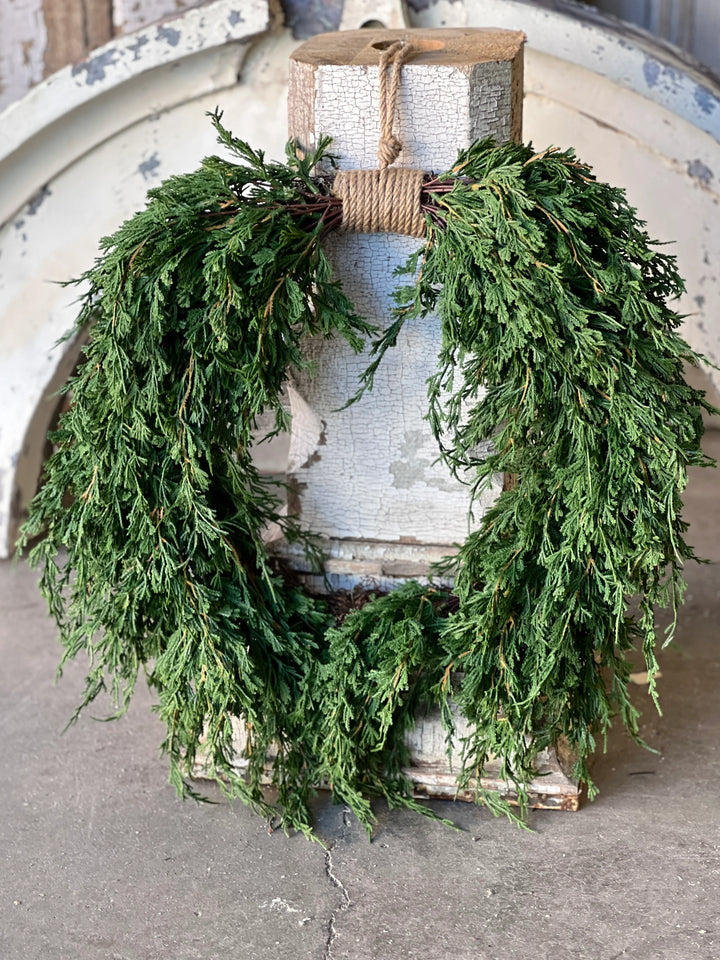 Emerald Falls Hanging Wreath, 24"