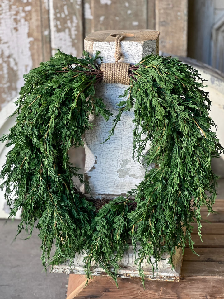 Emerald Falls Hanging Wreath, 24"