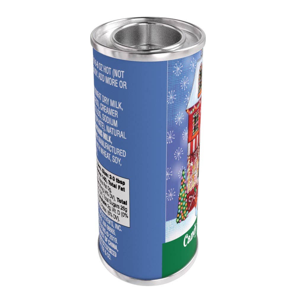 Snow Village Candy Cane Cocoa Tin