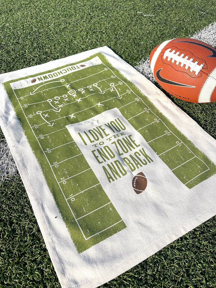 I Love You To The End Zone And Back Kitchen Towel