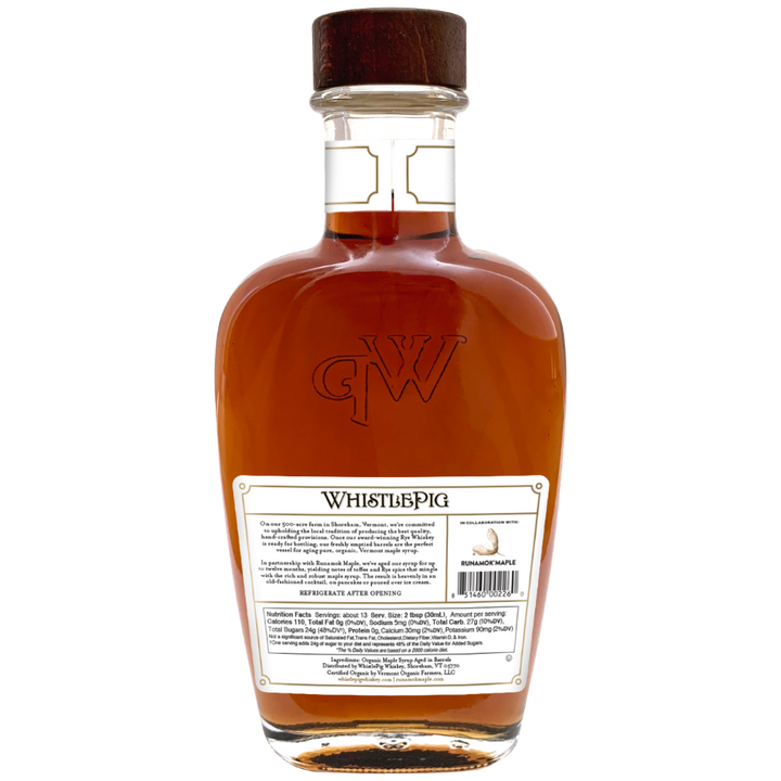 WhistlePig Rye Whiskey Barrel-Aged Organic Maple Syrup