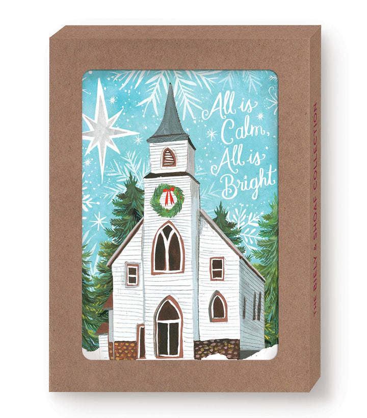 Calm & Bright Church Boxed Holiday Cards - Set of 10