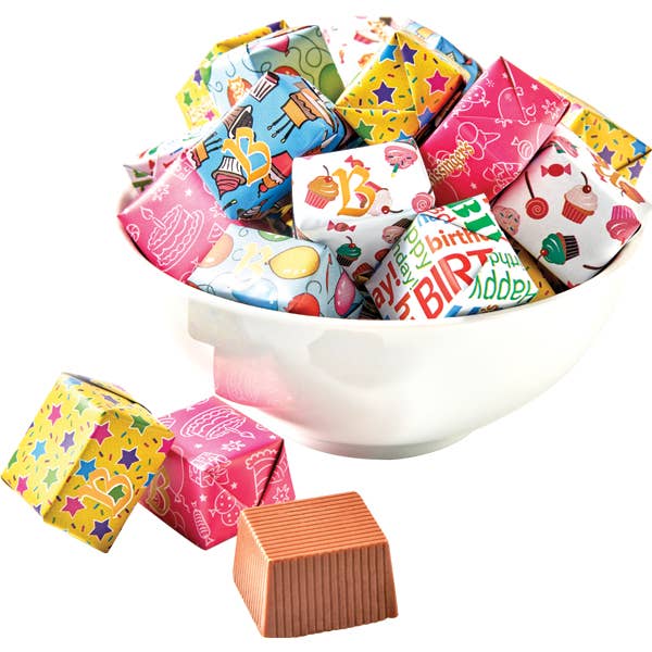 Bissinger's Solid Milk Chocolate Birthday Presents Tube