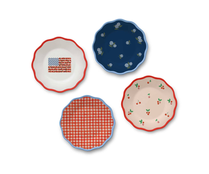 Americana Melamine Assorted Dessert Plates