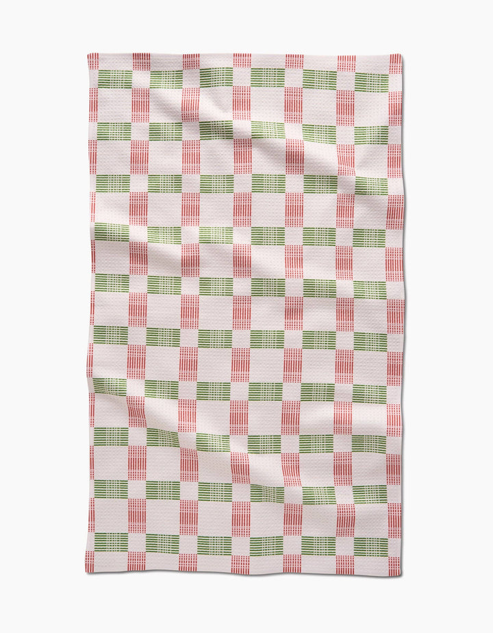 Be Merry Plaid Kitchen Tea Towel