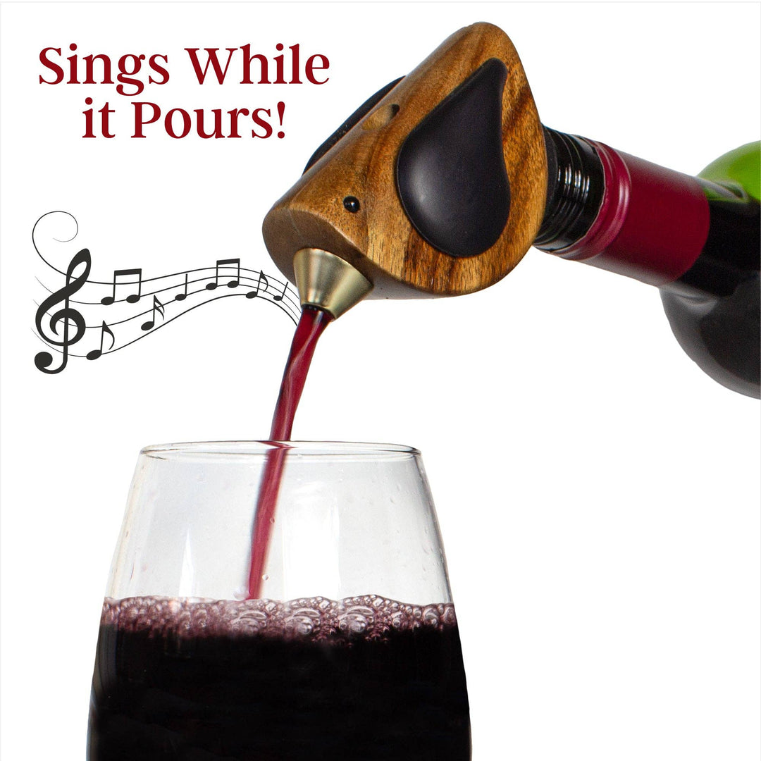 Songbird Specialties® Wine Bottle Pourer, Black