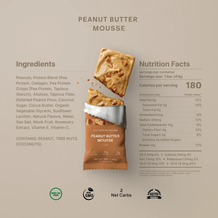 Peanut Butter Mousse Protein Bar