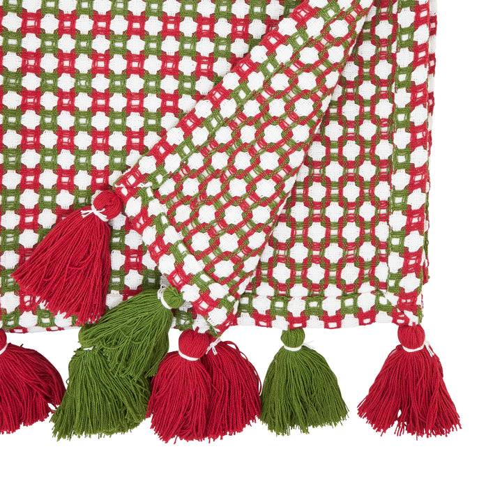 Woven Tassel Table Runner