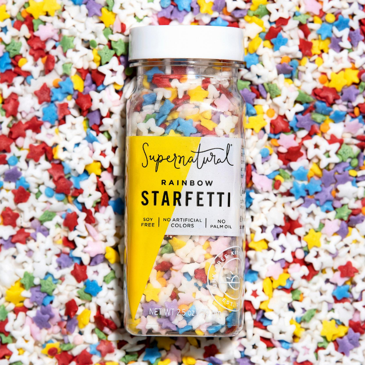 Dye-Free Rainbow Starfetti Sprinkles