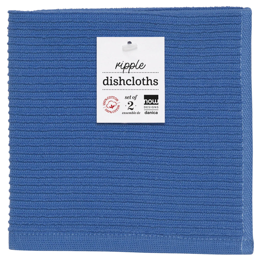Ripple Dishcloths Royal Blue