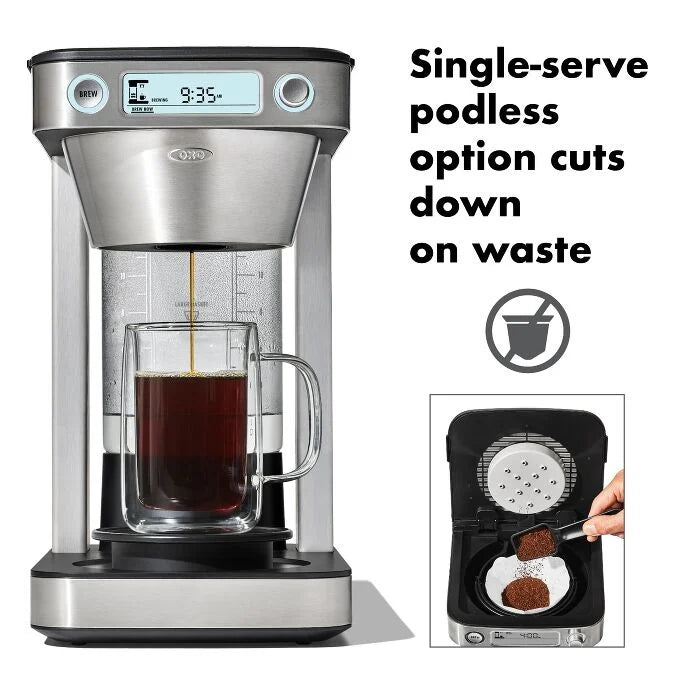 12-Cup Coffee Maker with Podless Single-Serve Function