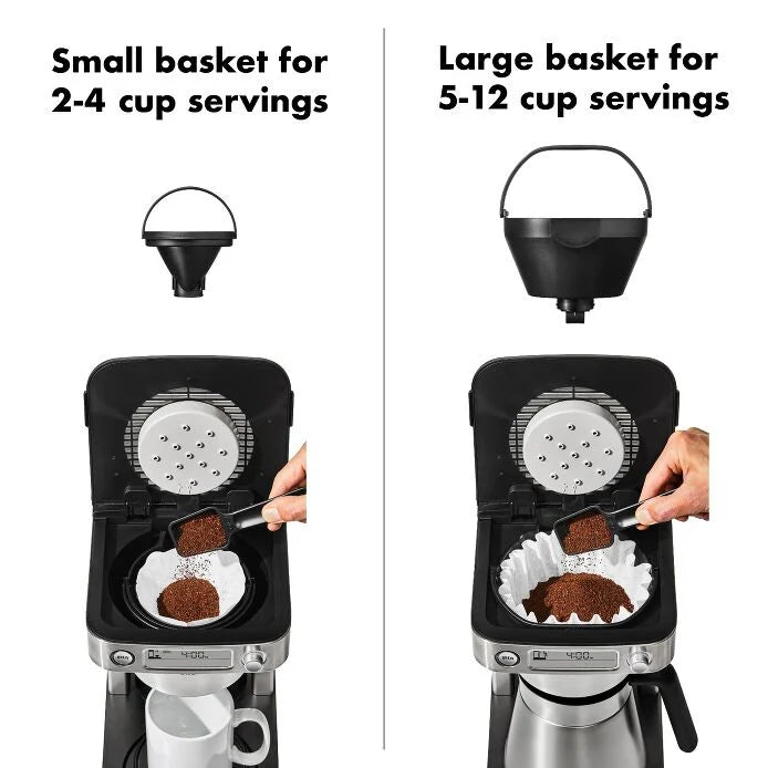 12-Cup Coffee Maker with Podless Single-Serve Function