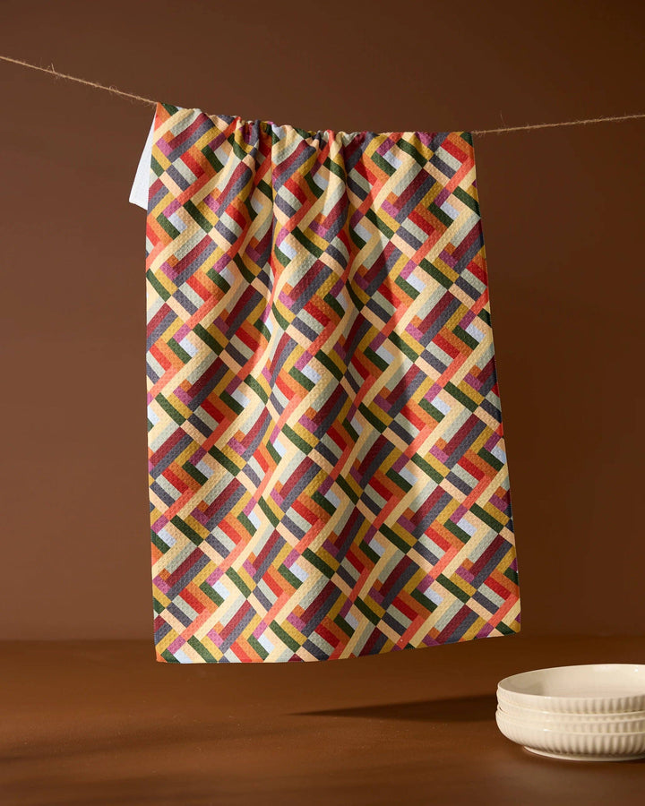 Vivid Cascade Kitchen Tea Towel