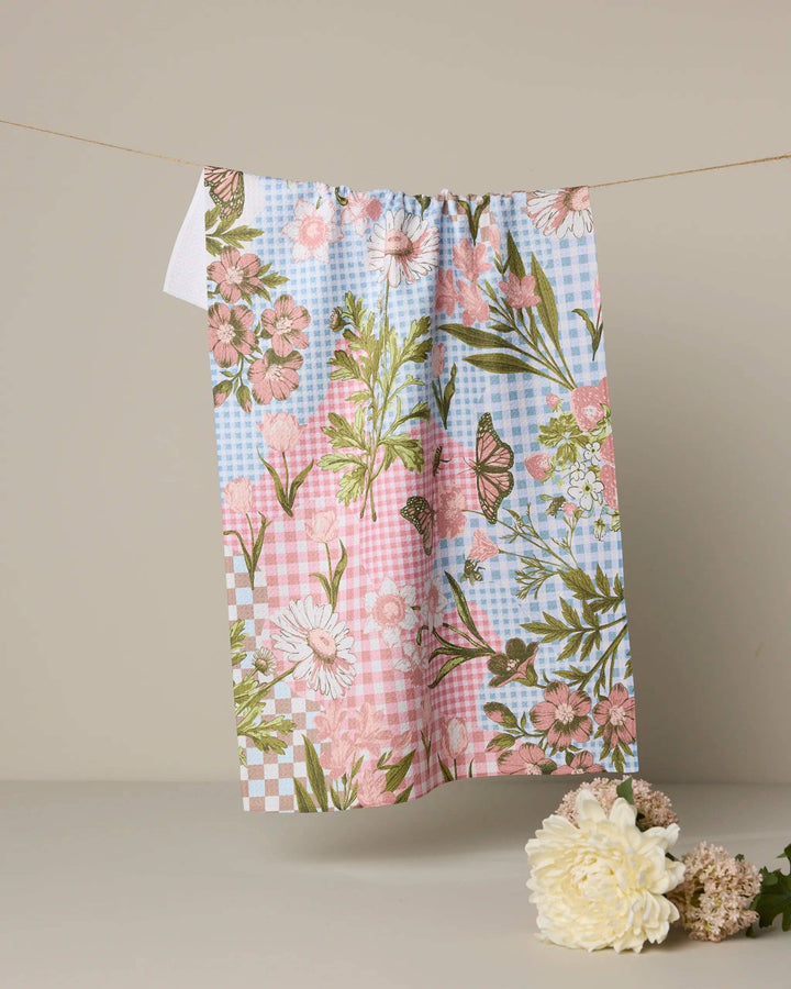 Floral Collage Tea Towel