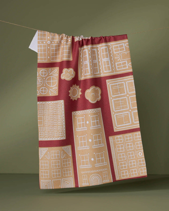 Gingerbread City Tea Towel