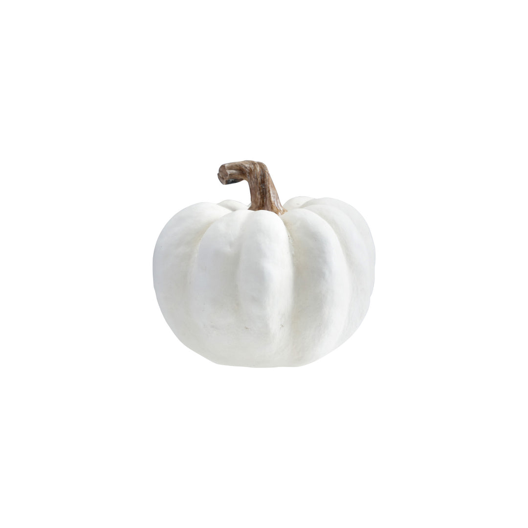 Resin Pumpkin with Brown Stem