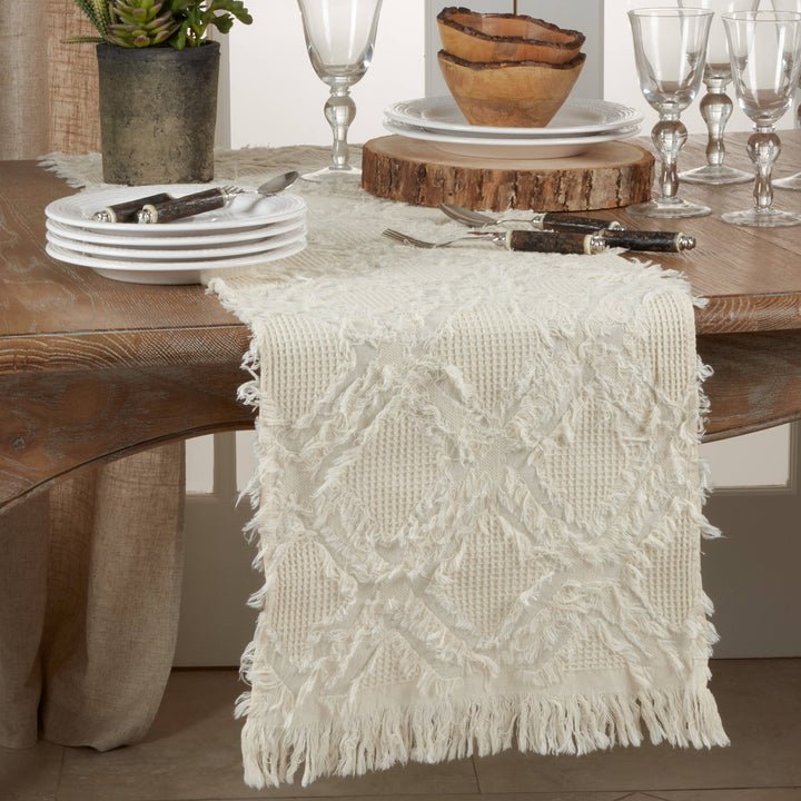 Fringe Waffle Weave Runner