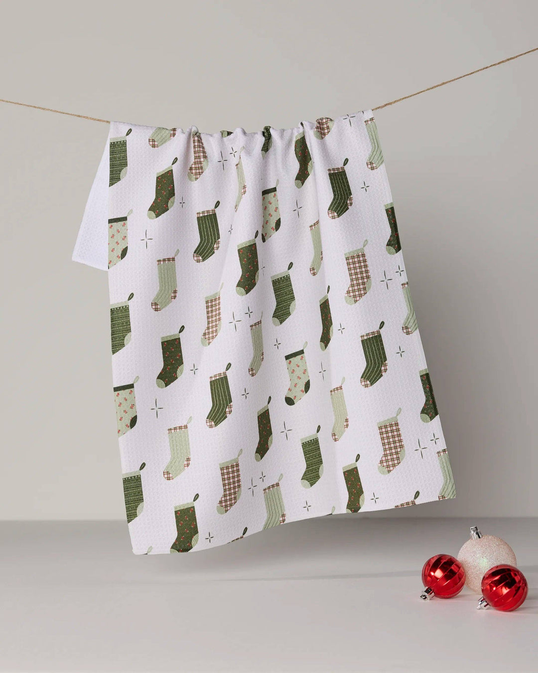 Stocking Medley Tea Towel - Holiday 2026