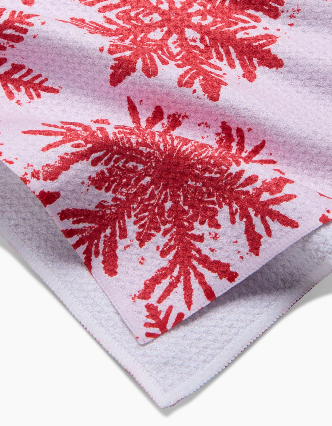 Snowy Days Red Kitchen Tea Towel