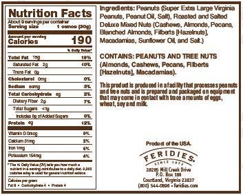 Salted Mixed Nuts, 9oz