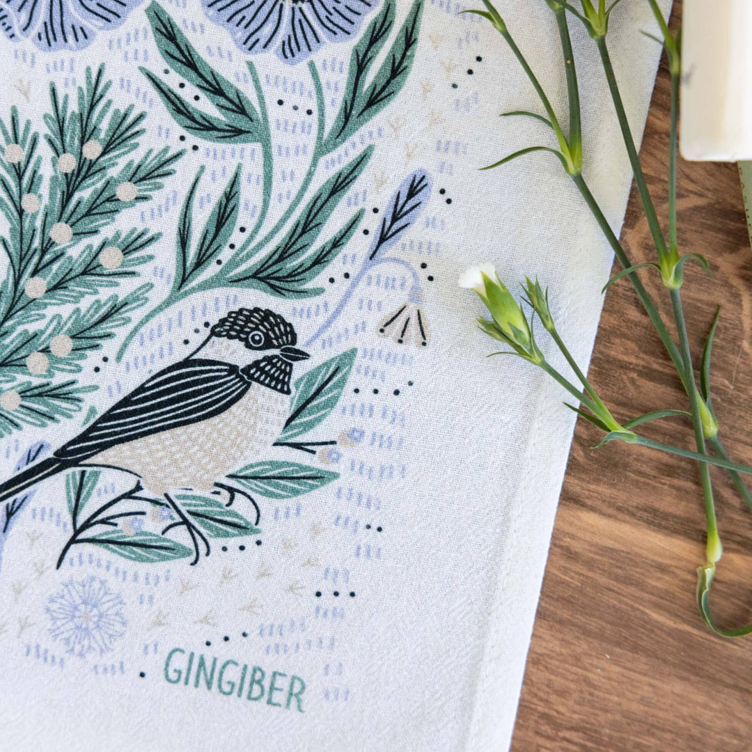 Winter Retreat Tea Towel